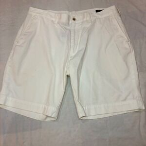 Polo Ralph Lauren Mens White Chino Shorts 36 Cotton Twill Classic Fit 9 Inseam